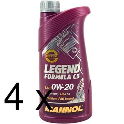 1x Mannol Legend Formula C5 0W-20 4x1 Liter