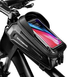 ROCKBROS Rahmentasche Fahrradtasche Handyhalterung Wasserdicht 6.8'' Handytasche⭐Sensitivem Touchscreen⭐mit TPU⭐Kopfhorloch für Musik