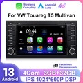 CarPlay Autoradio Android 13 DAB+ 3+32GB Für VW Touareg T5 Multivan Transporter