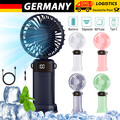 Mini Handventilator Ventilator USB Tragbarer Leise Fan Lüfter mit 1200Mah Akku