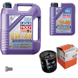 MAHLE Ölfilter 6 L LIQUI MOLY 5W-40 Leichtlauf High Tech für Renault Laguna II