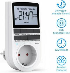 Digitale Zeitschaltuhr Steckdose Wochenzeitschaltuhr 3680W 24Std Timer Innen DETOP - Qualität - Deutscher Händler - Versand aus DE
