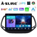 2K 13.1" 4+64G Android 14 CarPlay Autoradio GPS NAVI Für Jeep Compass 2017-2020