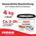 Jurga Dachfarbe WEIß 4 kg Sockelfarbe Fassadenfarbe Dachbeschichtung Dachlack