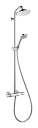 Hansgrohe Croma Showerpipe 220 1jet mit Thermostat - Chrom - 27185000