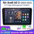 Für Audi A3 S3 RS3 8P 6+128G Carplay Autoradio Android 13 GPS Navi RDS 8-Kern 4G