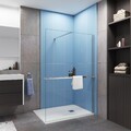 Walk-in Dusche 8mm ESG NANO Glas Duschwand mit Ablagebrett & Handtuchhalter