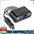 Autoladegerät-Adapter 2 USB 2 Typ C QC3.0 USB-Ladestecker PD 22W Digitalanzeige