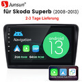 Android 13 AutoRadio WIFI Carplay GPS Navi DSP SWC Für Skoda Superb II 2008-2013
