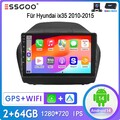 DAB+ Carplay 2+64G Android 14 Autoradio Für Hyundai ix35 2010-2015 Tucson GPS BT