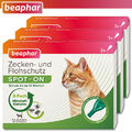 Beaphar 3 x Zecken- und Flohschutz SPOT-ON für Katzen (je 3 x 0,8 ml)