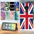 Leder Geldbörse Abdeckung Handyhülle für Motorola Moto E6 Plus/E6 Play/G7/G8 Handy