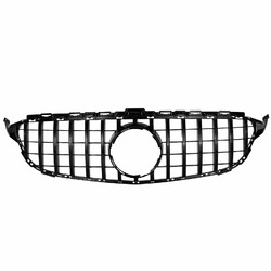 Sport Kühlergrill Schwarz Chrom für Mercedes C Klasse W205 S205 13-18