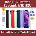 Apple iPhone 12 Mini WIE NEU - 64 128 256 GB - Schwarz Weiß - bis 100% Batterie