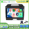 9" 2+32G Android 14 Autoradio Carplay GPS Navi Kam Für KIA SPORTAGE SL 2010-2015