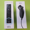 Original Nintendo Wii Remote, Motion Plus Controller, Nunchuk schwarz & weiß OVP