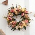 Türkranz Blumenkranz Wandkranz Blütenkranz Dekokranz schmuck Pfingstrose 30cm DE