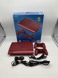 Sony PlayStation 3 Super Slim mit 2 Controller - PS3 Konsole ROT - 500GB - OVP