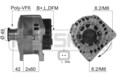 ERA Lichtmaschine Generator 125A 14V für Opel Movano Pritsche/Fahrgestell 2.5