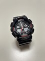 Casio G-Shock GA-100-1A4ER Herren-Armbanduhr Schwarz Rot Analog Digital