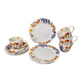 Weltbild 12 tlg. Kaffeeservice mit Blumen NEU Geschirr aus Porzellan Wildblumen
