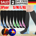 3 Paar Kompressionsstrümpfe Stützstrümpfe Sport Kompressionssocken Herren Damen