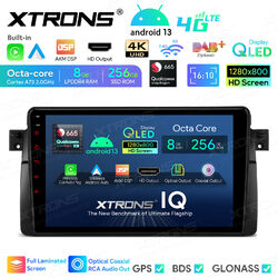 Octa Core 9" Android 13 Autoradio für BMW E46 QLED 4K Video 1Din 8+256G GPS Navi