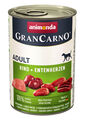animonda GranCarno Adult Rind + Entenherzen 6x 400 g Hundefutter Nassfutter