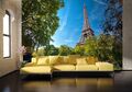Riesige Wandbild Fototapete sonnig Paris Eiffelturm grün blau 2 Größen 