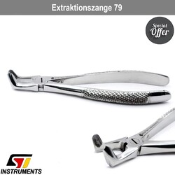 Dental Zange Extraktionszange Nr. 79 Oberkiefer Unterkiefer Molaren Zahnzange