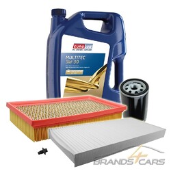 ATEC INSPEKTIONSPAKET FILTERSATZ SET A+5L EUROLUB 5W-30 FÜR FORD FOCUS 1 98-04# 3x FILTER+SCHRAUBE+5L EUROLUB MULTITEC SAE 5W/30 #