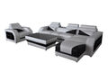 Leder Eck Sofa mit USB Garnitur Sofas Couchen Polster Wohnlandschaft Sessel Ecke