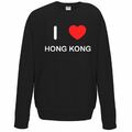 Hong Kong I Love Sweater Pullover Erwachsene Rundhals Langarm Sweatshirt