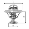 Thermostat Kühlmittel Gates TH00782G1 für Ford Nissan Peugeot VW Hyundai Kia
