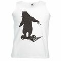 Tank Top EISBÄR MIT BRILLE EISBÄR BRAUNBÄR TEDDYBÄR BÄR BÄREN Ärmellos in Weiß