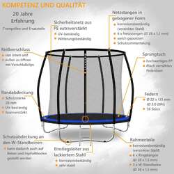 Gartentrampolin Kindertrampolin Trampolin verschiedene Größen FGIS Komplettset