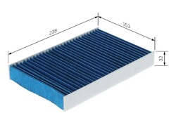 BOSCH Innenraumfilter FILTER+pro 0 986 628 650 mit antiviraler Wirkung für 3 BZ0
