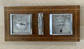Wetterstation DDR Fischer Thermometer Barometer Hygrometer Holzsockel