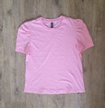 H&M Damen T-Shirt Cropped Kurzarm Shirt Sommer Oberteil Gr S / 36 rosa Einfarbig