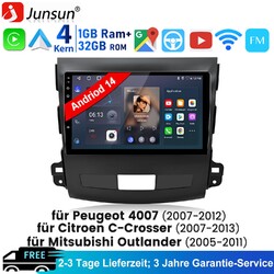DAB+ Android14 Autoradio Für Mitsubishi Outlander/Citroen C-Crosser Peugeot 4007