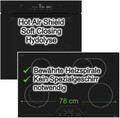 Backofen Set Schwarz Hydrolyse Glaskeramikkochfeld 78 cm Zweikreis Bräterzone