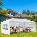 3x6m Pavillon Weiß abnehmbare Seitenteile Garten Party Festzelt Bierzelt Camping