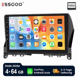 4+64G Für Benz C-Klasse W204 S204 9" DAB+ Autoradio Android 13 Carplay GPS WIFI