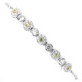 925 Sterling Silber Armband Rund Saphir Edelstein, Schmuck