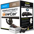 Für BMW 2er Active Tour. Typ F45 Anhängerkupplung abnehmbar +eSatz 13pol 13- NEU