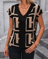 Schöne Bluse, Schwarz/Apricot Gr.XXL  Gr.46/48  bitte Masse beachten