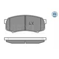 1x ORIGINAL® Meyle 025 219 4715/PD Bremsbelagsatz, Scheibenbremse Hinten, exkl.