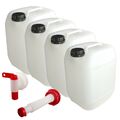 Kanister 10L 4er Set mit Zubehör Wasserkanister Behälter Neu Lebensmittelecht