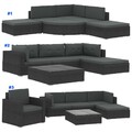 Poly Rattan Garten Lounge Set Gartenmöbel Lounge Garnitur Sitzgruppe Schwarz Neu