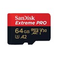 SanDisk SD Extreme Pro UHS-I, micro SDXC Karte, 64 GB, 200 MB/s V30, U3, A2